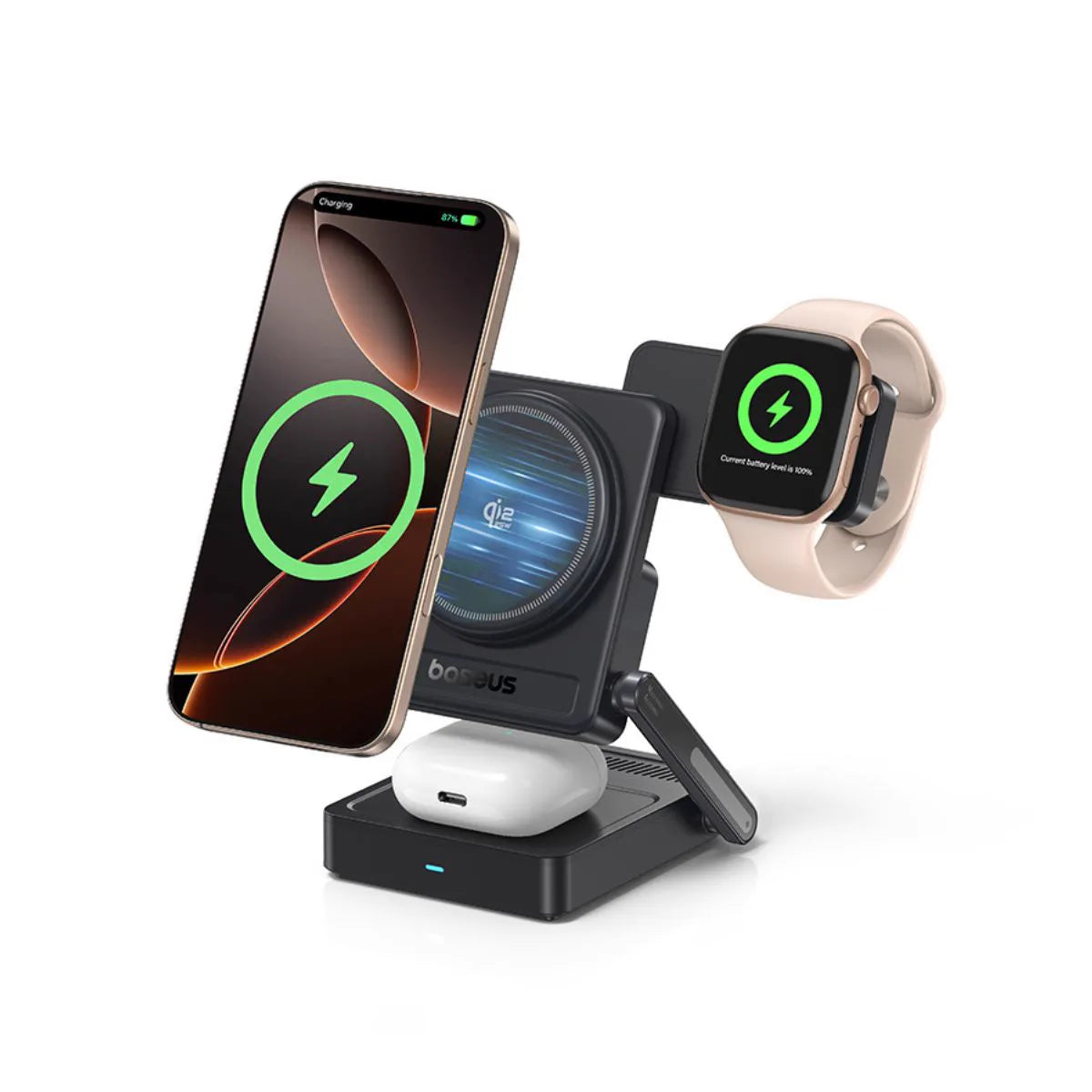Station de charge sans fil 3-en-1 Qi2.2 — photo 3 sur 5