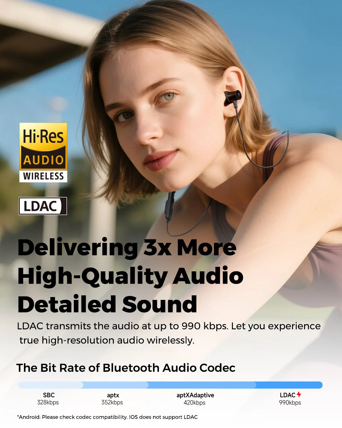 Écouteurs Bluetooth tour de cou pour le sport — photo 4 sur 5